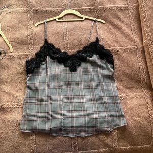 Abercrombie plaid going out top